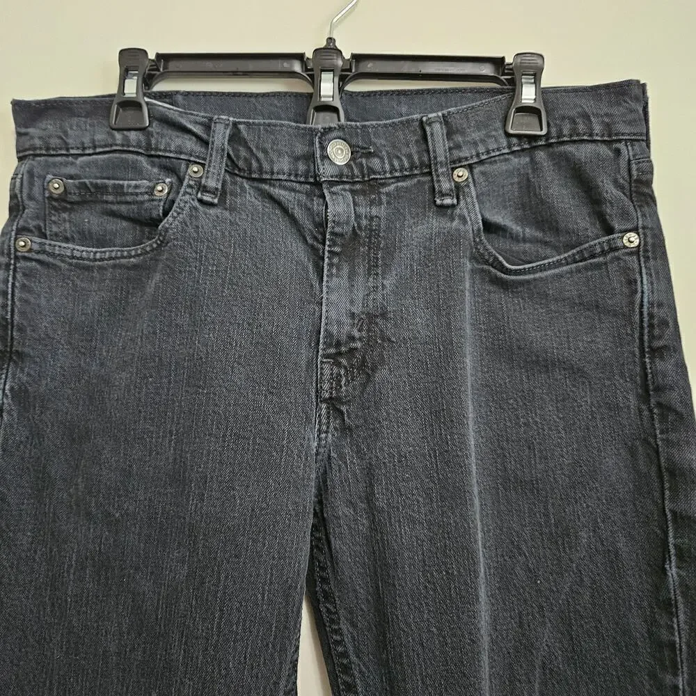Levi's Men's Regular Fit Jean, 33Wx32L measures 31.5 Black VGUC